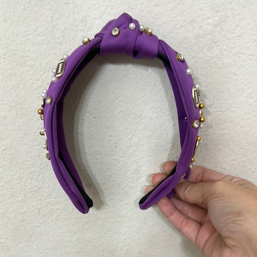 Purple Embellished Headband
